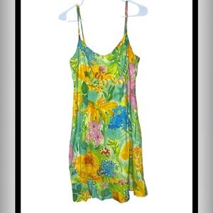 JAMS WORLD Vintage Parisian Garden Goldie Mini Dress Floral Multi size M